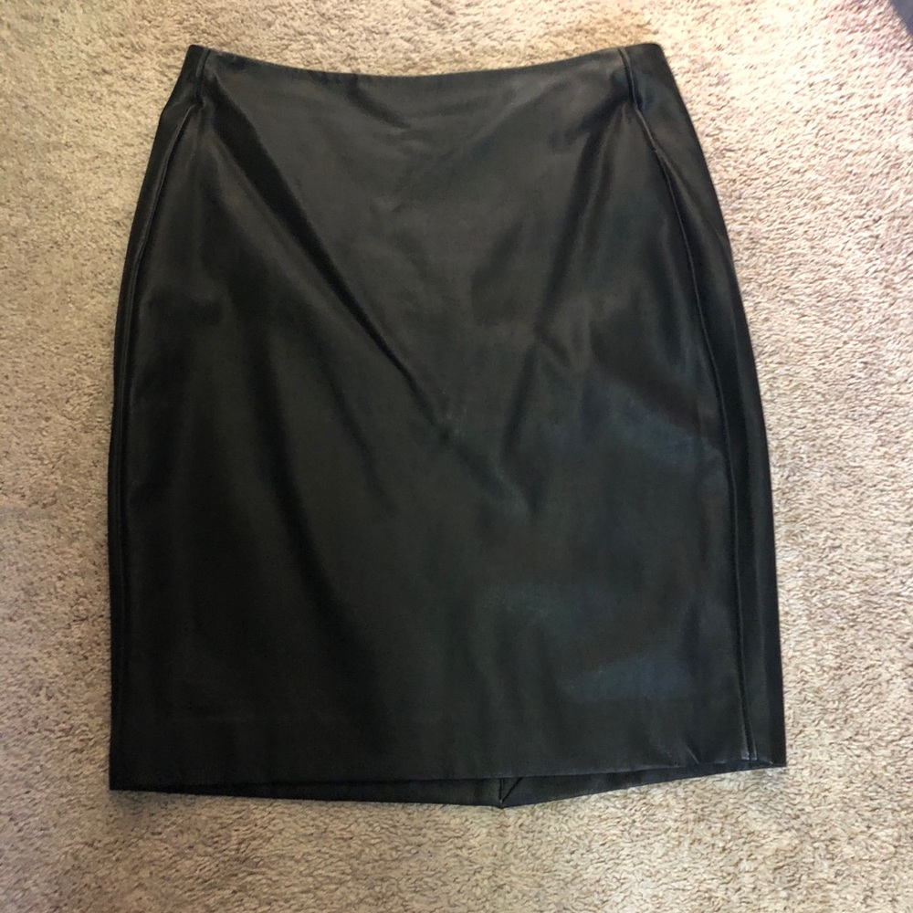 Faux leather skirt
